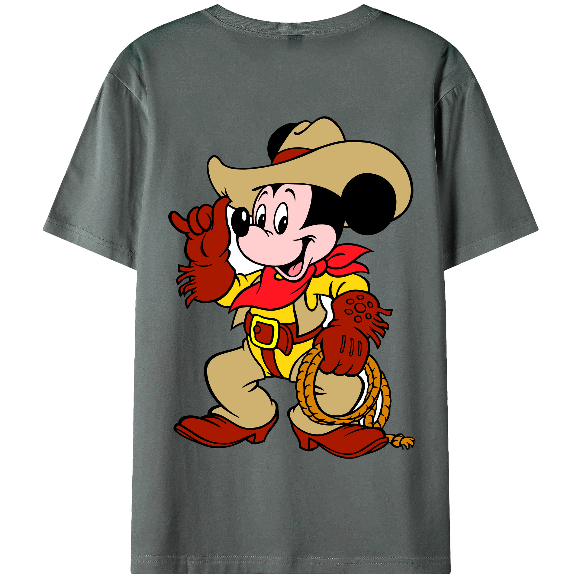 （画像用） ミッキーマウス Mickey Mouse 綿100％半袖Tシャツ（背面プリント）